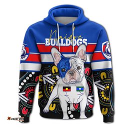 Custom Personalised Western Football Bulldogs Hoodie NAIDOC Week Aboriginal