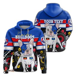 Custom Personalised Western Football Bulldogs Hoodie NAIDOC Week Aboriginal