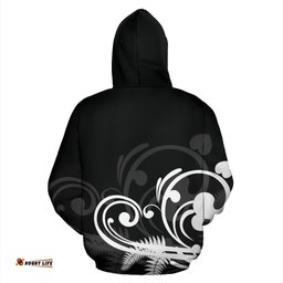 Silver Fern New Zealand Hoodie Black