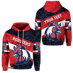 custom personalised ti tree roosters zip hoodie sporty indigenous