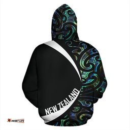 New Zealand Maori Manaia Paua Shell Zip Hoodie Circle Style J95 Merchize