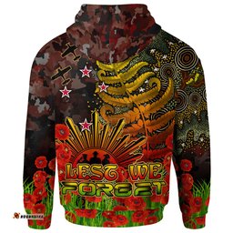 warriors rugby hoodie custom anzac warriors with remembrance poppy and indigenous patterns hoodie 09