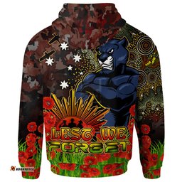 panthers rugby hoodie custom anzac panthers with remembrance poppy and indigenous patterns hoodie 06
