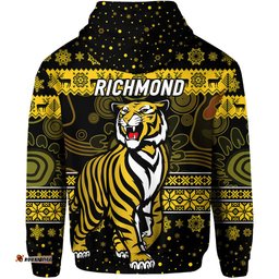 richmond tigers zip hoodie christmas simple style black