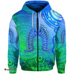 aboriginal torres strait islands zip hoodie wave vibes
