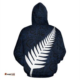 Aotearoa Maori Hoodie Silver Fern