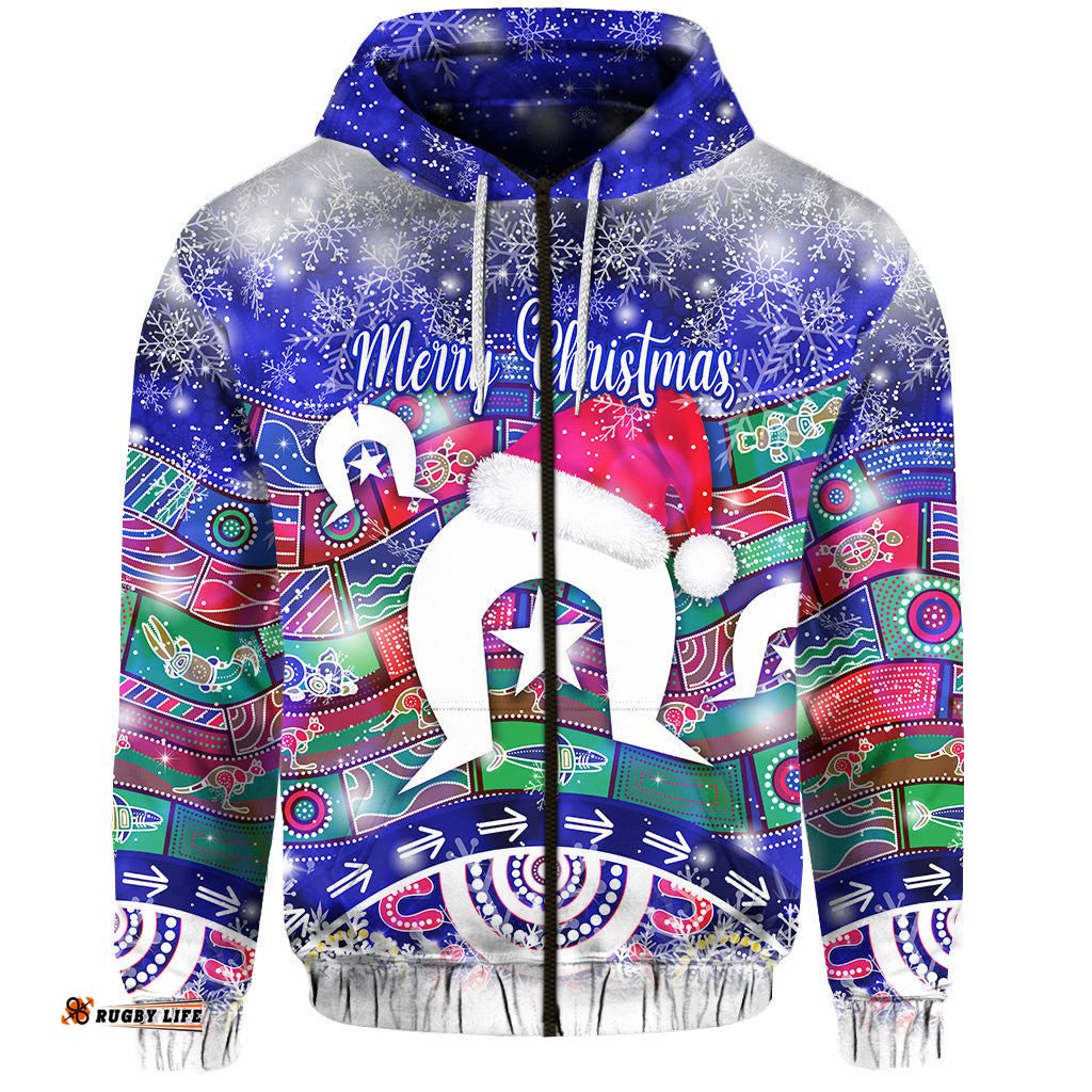 custom personalised australian torres trait islands christmas zip hoodie original style blue