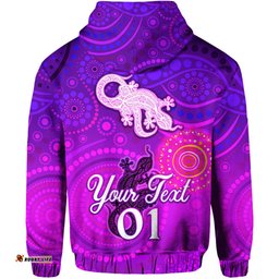 custom personalised aboriginal art lizards zip hoodie indigenous unique vibes