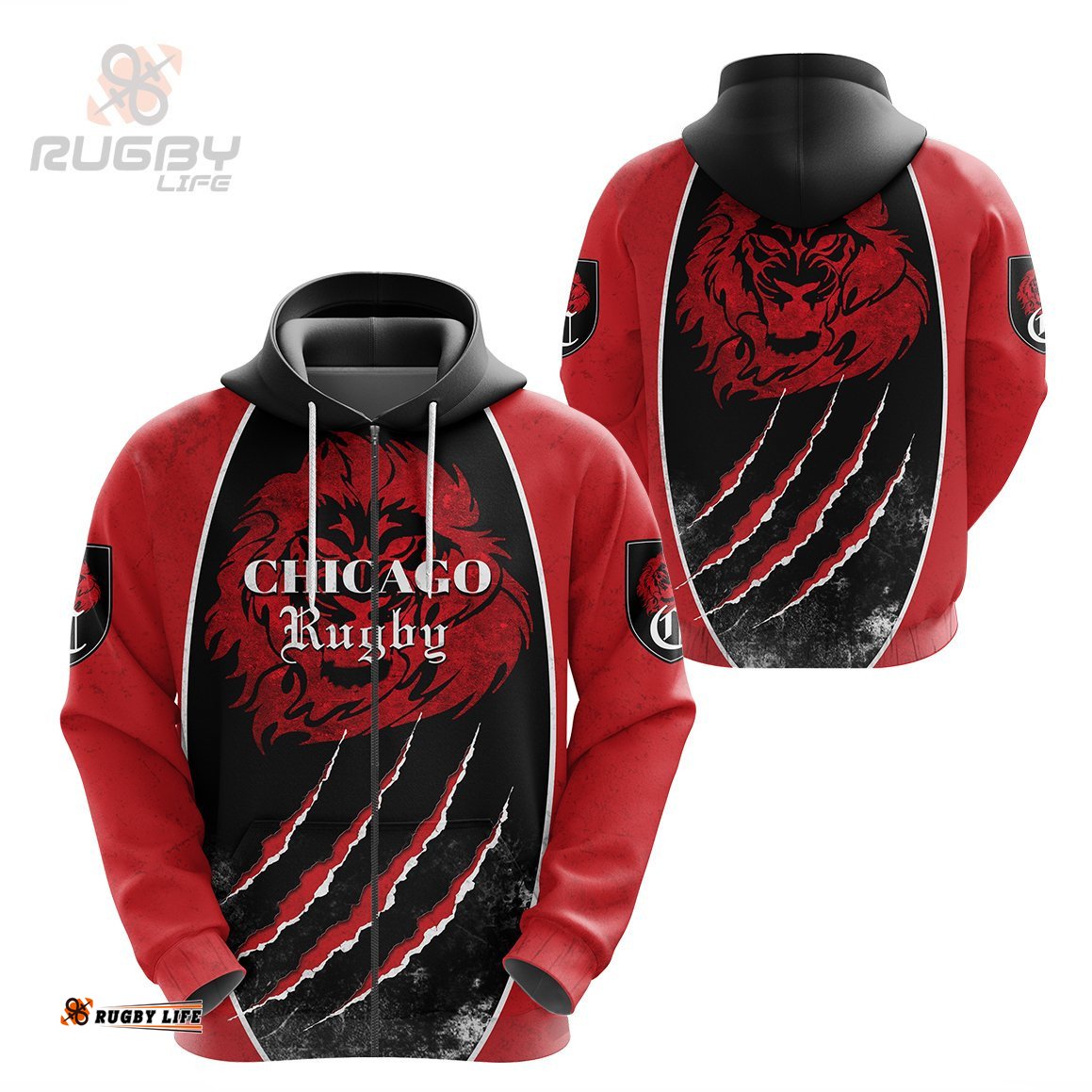 Chicago Rugby Zip Hoodie