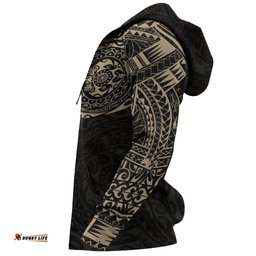 Maori Tattoo Hoodie, New Zealand Turtle All Over Print Hoodie