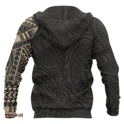 Maori Tattoo Hoodie, New Zealand Turtle All Over Print Hoodie