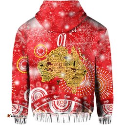 custom personalised australia map christmas zip hoodie original style red