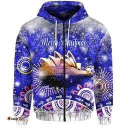 custom personalised australian sydney opera house christmas zip hoodie original style blue