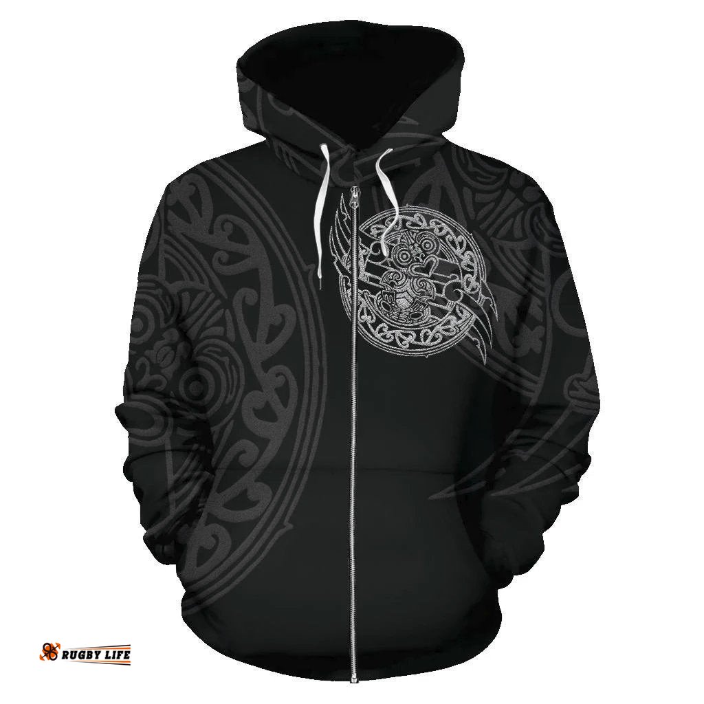 Maori Tiki New Zealand Zip Up Hoodie