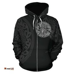 Maori Tiki New Zealand Zip Up Hoodie