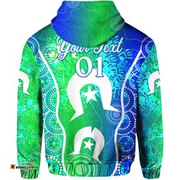 custom personalised aboriginal torres strait islands zip hoodie flag vibes