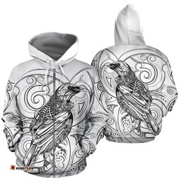 New Zealand Tui Bird Zip Up Hoodie Drawing