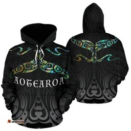New Zealand Hoodie Whale Paua Shell