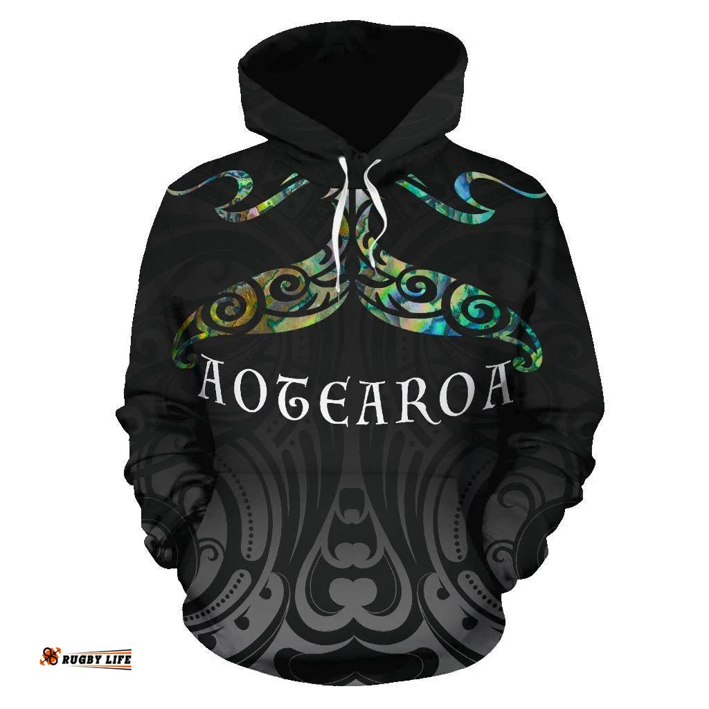 New Zealand Hoodie Whale Paua Shell