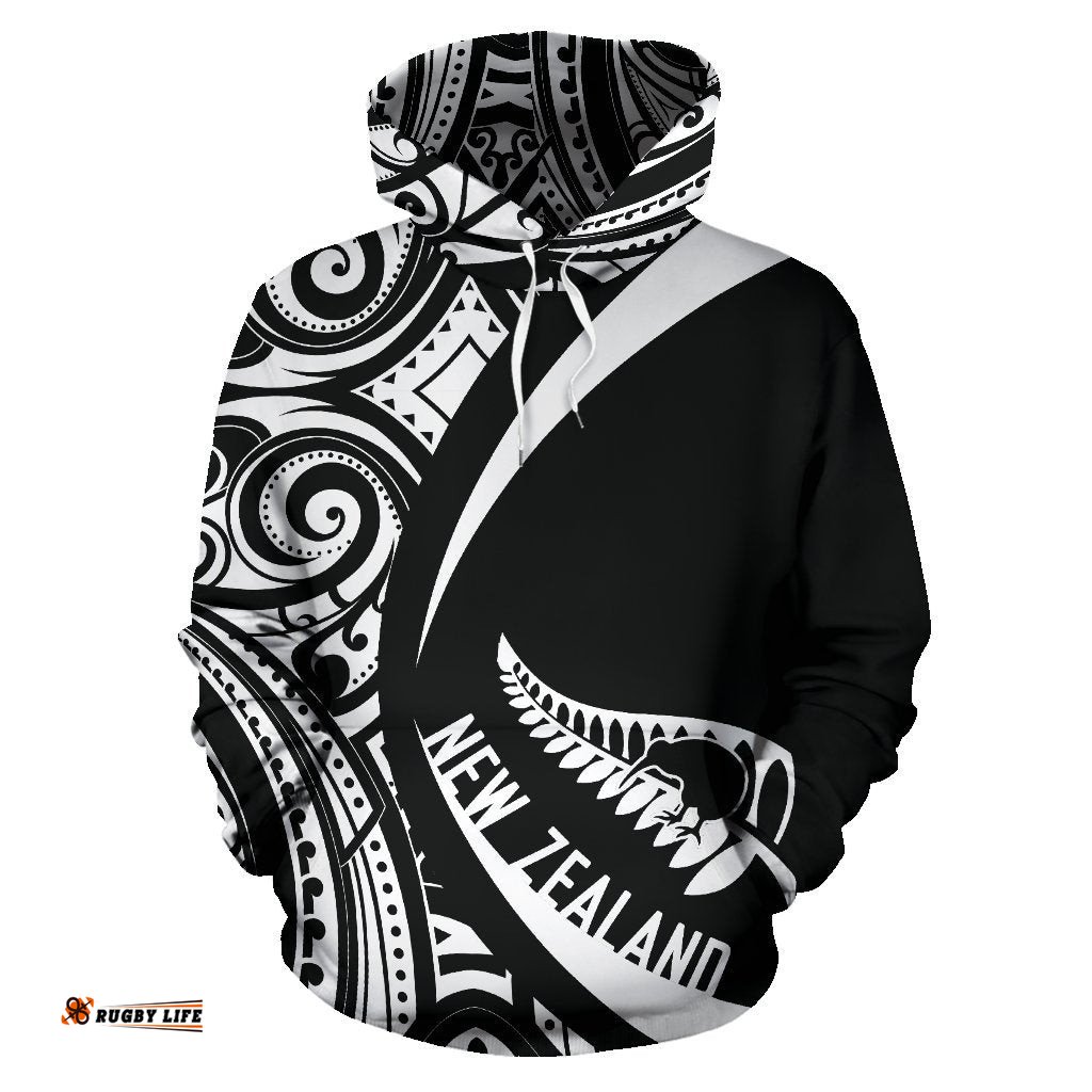 New Zealand Maori Pattern Hoodie Circle Style