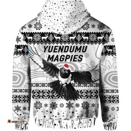 yuendumu magpies football club zip hoodie christmas simple style white