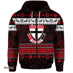 custom personalised ltyentye apurte saints football club zip hoodie christmas simple style