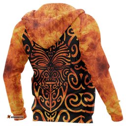 Maori Hoodie Moko Fire