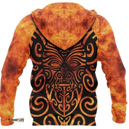 Maori Hoodie Moko Fire