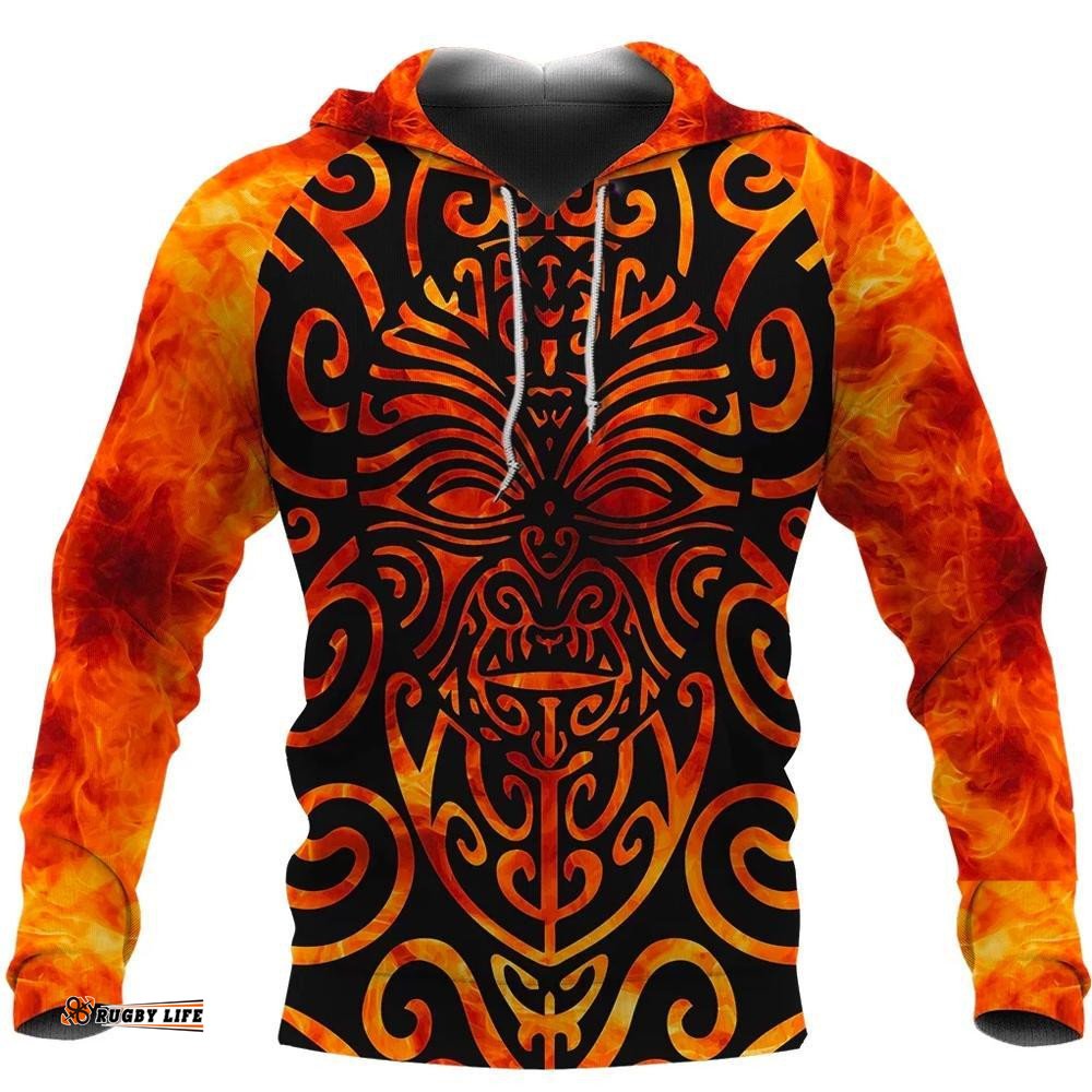 Maori Hoodie Moko Fire