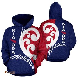 Kia Ora Aotearoa With Koru Hoodie