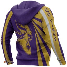 Vikings Warrior Zip Up Hoodie Tornado Version