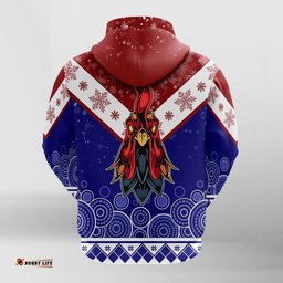aboriginal art chooks tricolor merry christmas zip hoodie