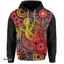 custom personalised aboriginal lizard hoodie