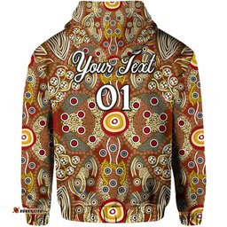 custom personalised aboriginal art dot vibes zip hoodie indigenous no2