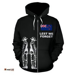 Lest We Forget New Zealand Zip Up Hoodie 02