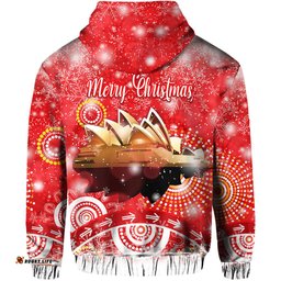 australia sydney opera house christmas zip hoodie original style red