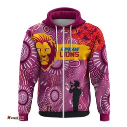 custom personalised brisbane lions indigenous anzac day zip hoodie we will remember
