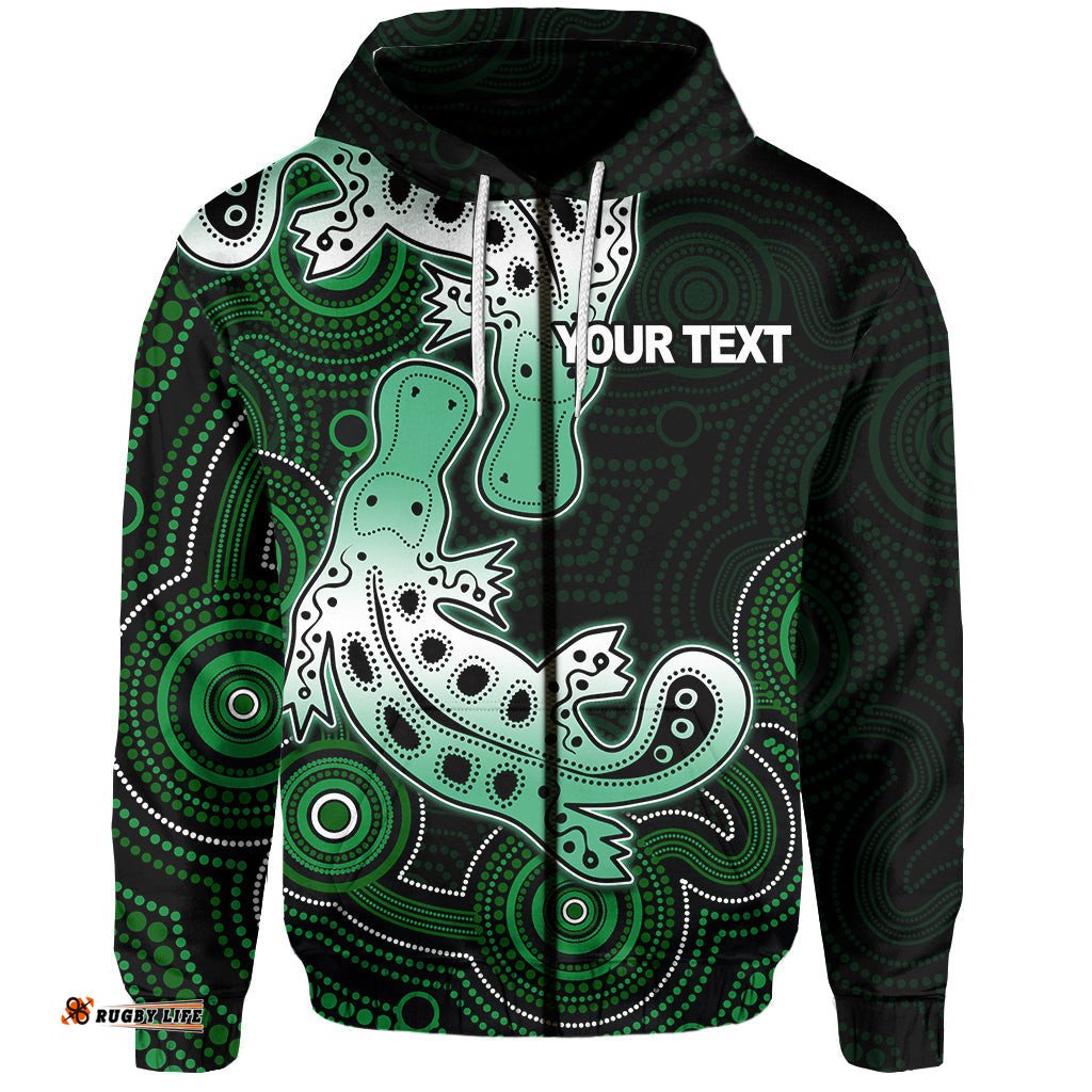 custom personalised aboriginal platypus zip hoodie dot patterns style no3