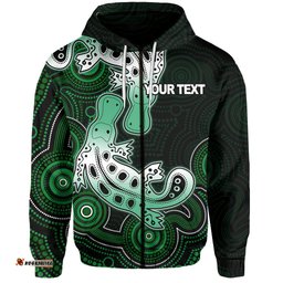 custom personalised aboriginal platypus zip hoodie dot patterns style no3