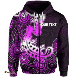 custom personalised aboriginal platypus zip hoodie dot patterns style no1