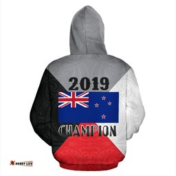 New Zealand World Cup Champions Zip Up Hoodie