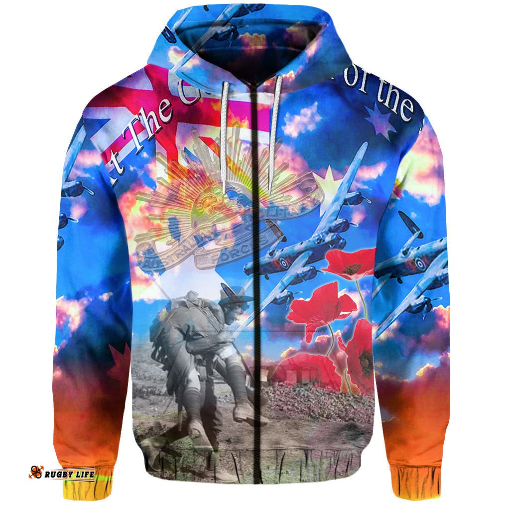 custom personalised anzac australia zip hoodie legend