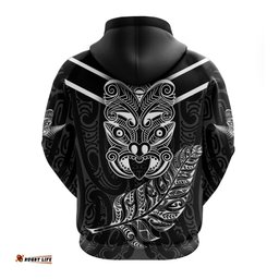 new zealand maori haka hoodie silver fern