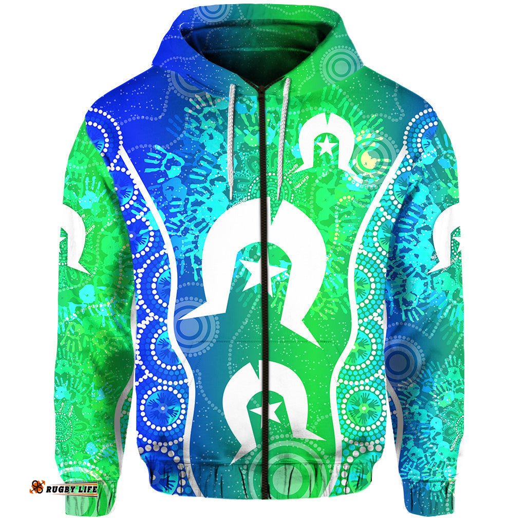 aboriginal torres strait islands zip hoodie flag vibes
