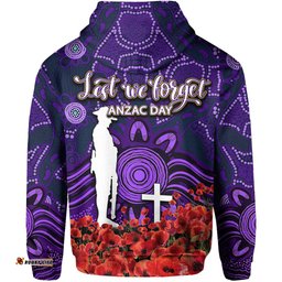 storm zip hoodie anzac day poppy flowers with aboriginal
