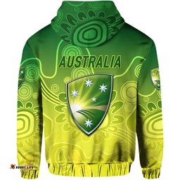 australia men cricket team zip hoodie indigenous style