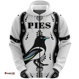 Collingwood Zip Hoodie Pies Indigenous White