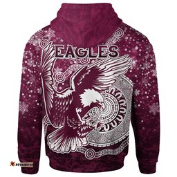 sea eagles christmas rugby hoodie custom christmas super eagles hoodie