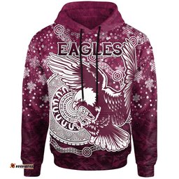 sea eagles christmas rugby hoodie custom christmas super eagles hoodie