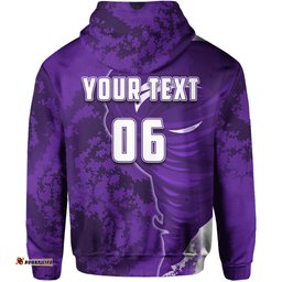 custom personalised and number hobart hurricanes hoodie cricket special style